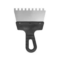 Шпатель зубчатый 150×8 мм с пластиковой ручкой, "MAXIMUM" MX 11687